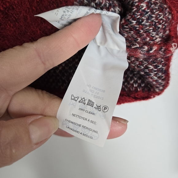 J‎ Crew Mohair Wool Blend Pullover Sweater Size XS Plaid With Elbow Patches Red - Picture 10 of 14